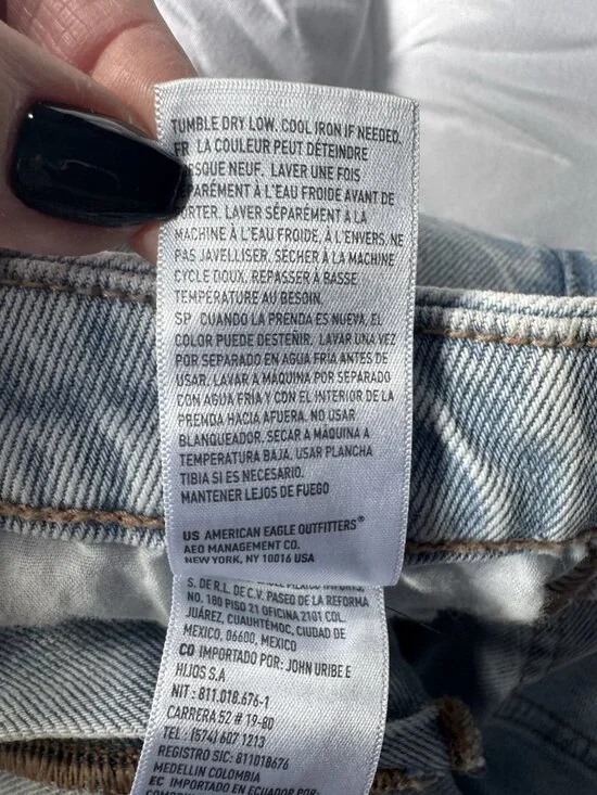 American Eagle Curvy Stovepipe Jeans Women’s Sz 16 (33W)  Light Wash NWT - Picture 11 of 16